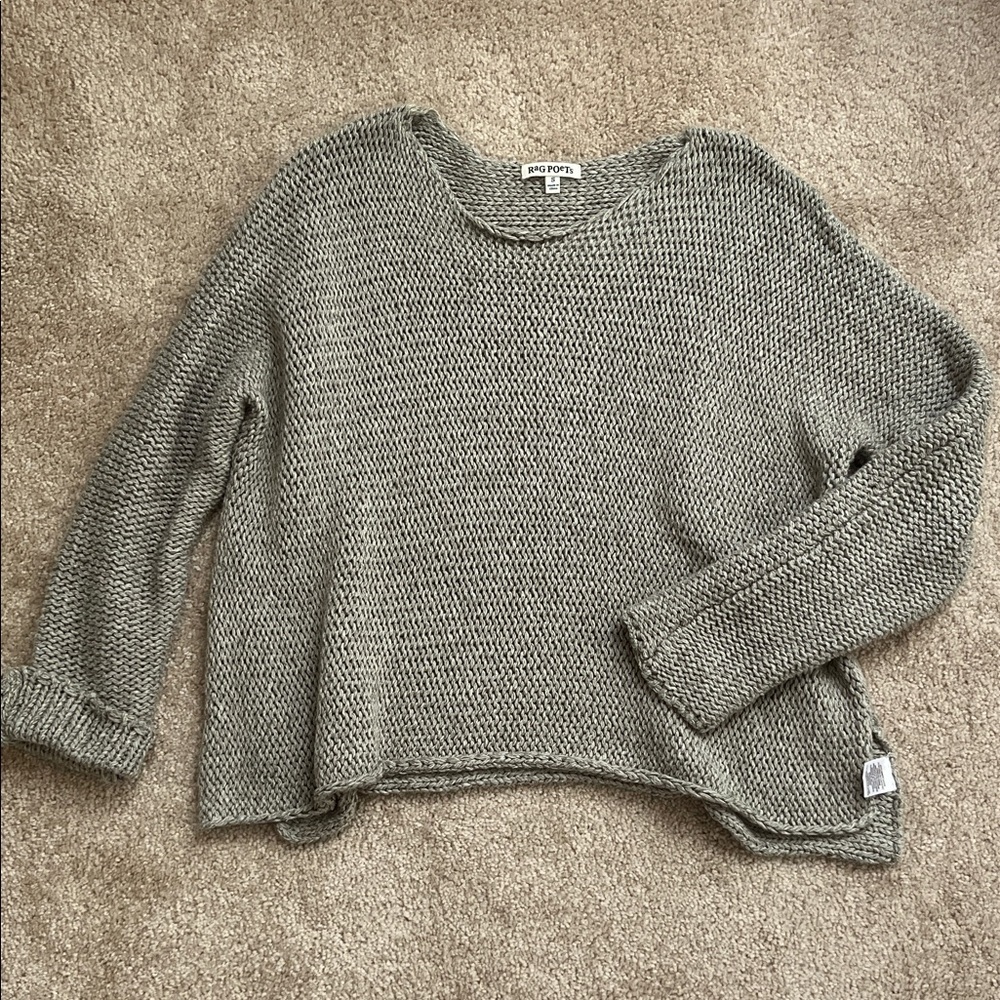 Rag & Bone Olive Crew Neck Knit Sweater